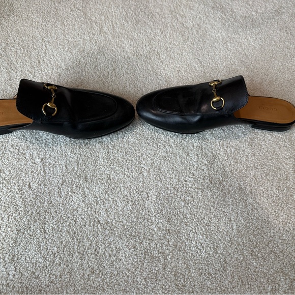 Gucci Black Mules with Gold Accent - Picture 3 of 4